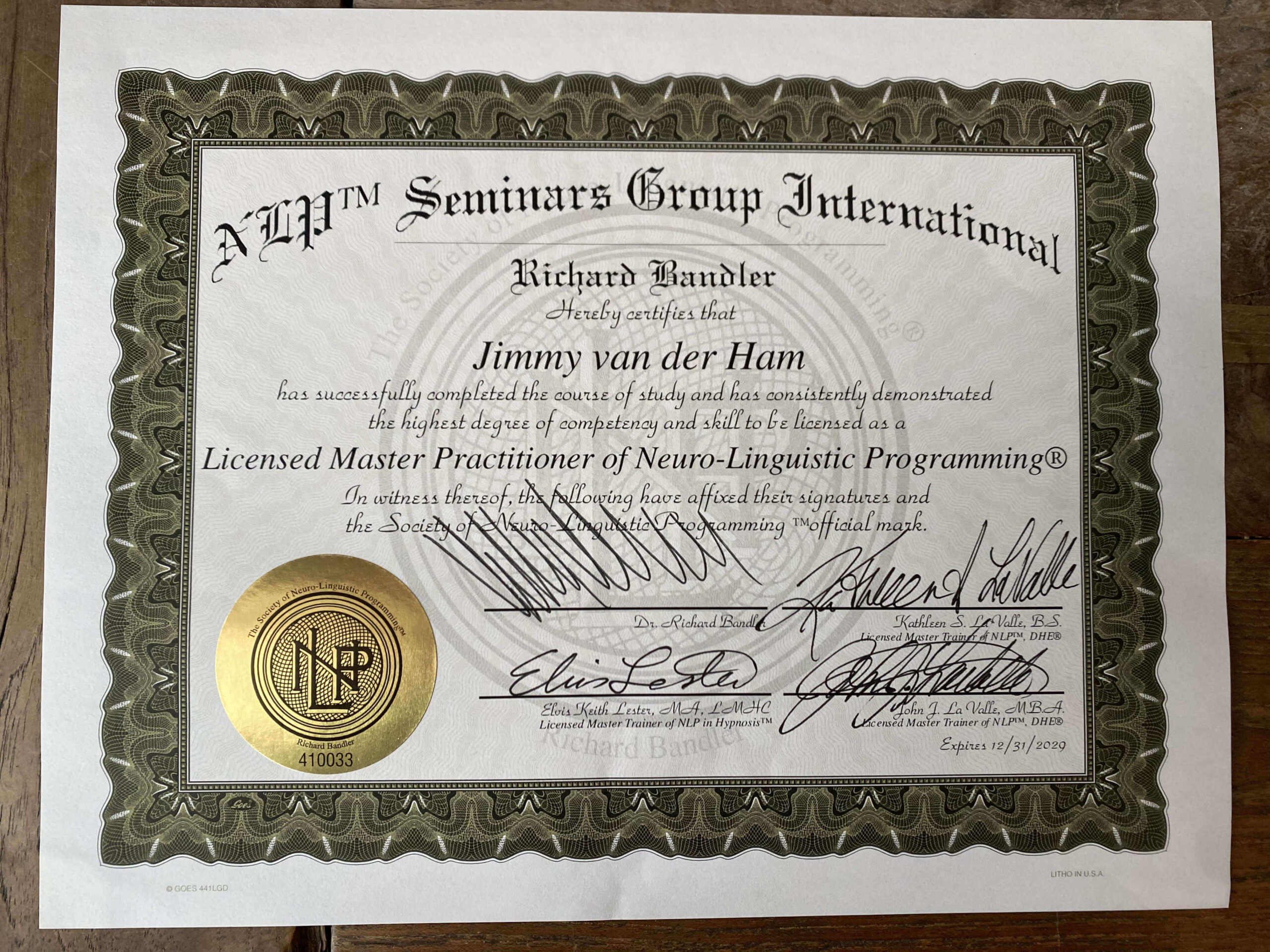 certification-from-richard-bandler-co-creator-of-nlp-representing-expertise-and-authority